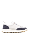 Thom Browne Tech Runner In Fine Kid Suede In Dark Blue