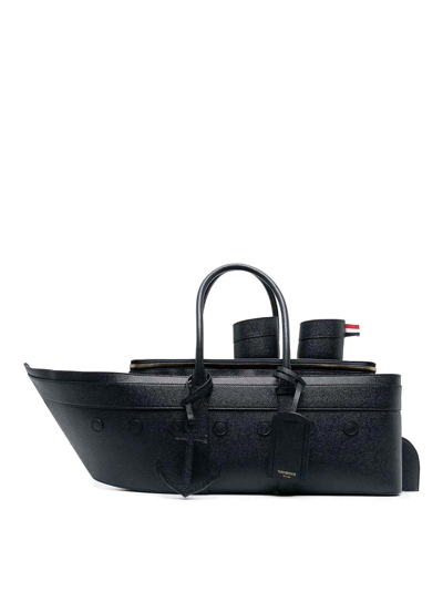 Thom Browne Cruise Liner Tote Bag In Azul Oscuro