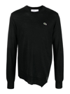 Comme Des Garçons X Lacoste Logo-patch Wool Jumper In Black