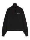 PALM ANGELS LOGO-EMBROIDERED HALF-ZIP SWEATSHIRT