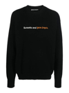 PALM ANGELS SLOGAN-EMBROIDERY CREW-NECK JUMPER