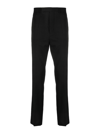 RICK OWENS OFF-CENTRE TAPERED-LEG TROUSERS