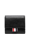 THOM BROWNE RWB STRIPE PEBBLED LEATHER WALLET