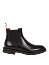 Doucal's Black Leather Ankle Boot In Marrón