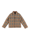 BURBERRY GIDEON CHECK NYLON BOY QUILTED JACKET