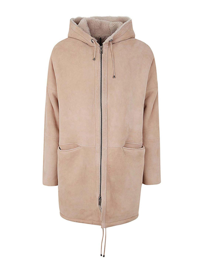 Giorgio Brato Sheepskin Parka With Hood Clothing In White