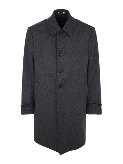 Boglioli Single-breasted Wool Coat In Grey