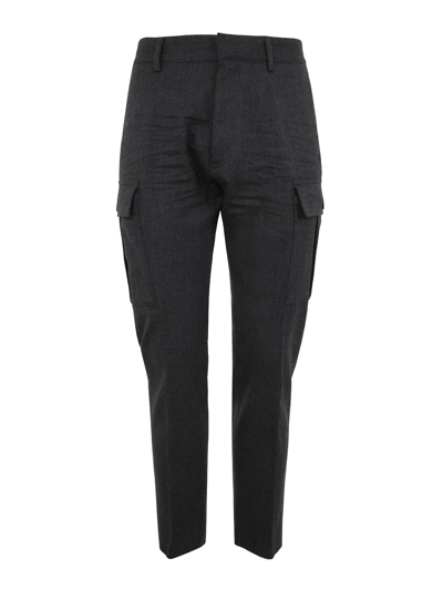 Dsquared2 Flannel Cigarette Fit Pant Clothing In Grey