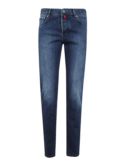 Kiton Mid-rise Straight-leg Jeans In Azul