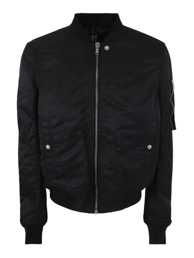 Rick Owens Flight Padded Bomber Jacket In Black