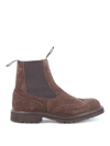 Tricker's Brogue-detail Chelsea Boot With Dovetail Finish In Gray