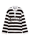 Ambush Gestreiftes Poloshirt Mit Logo-print In White