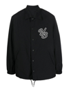 Y-3 Logo-embroidered Shirt Jacket In Black