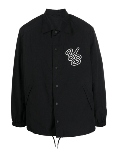 Y-3 Logo Coach Jacket In Black