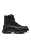 Alexander Mcqueen Tread Slick Motorcycle Boot In Black