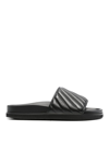 Off-white Man Sandals Black Size 9 Leather In Black