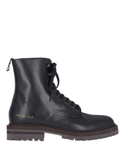 COMMON PROJECTS LEATHER DERBY BOOTS