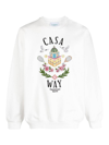 Casablanca Casa Way Embroidered Sweatshirt In White