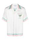 CASABLANCA LOGO SILK SHIRT