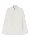 Jil Sander Organic Cotton Denim Shirt In White