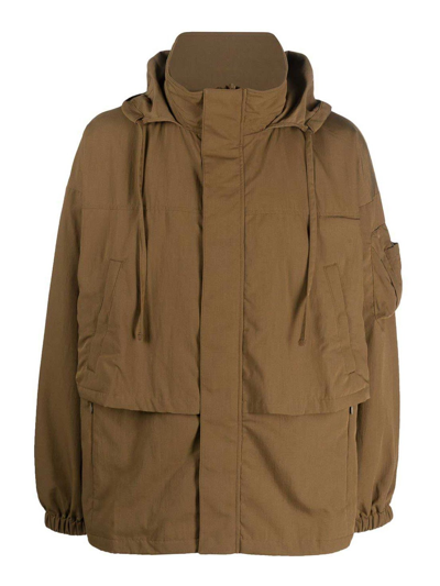F/ce Nylon Mountain Jacket In Brown