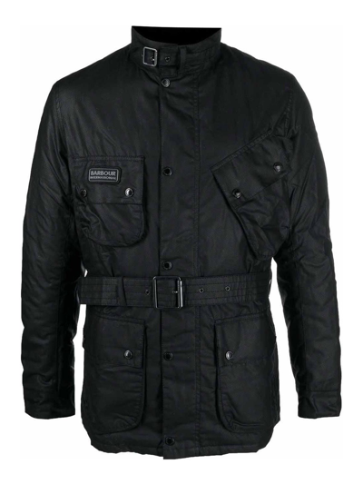 Barbour Winter Wax Jacket In Black