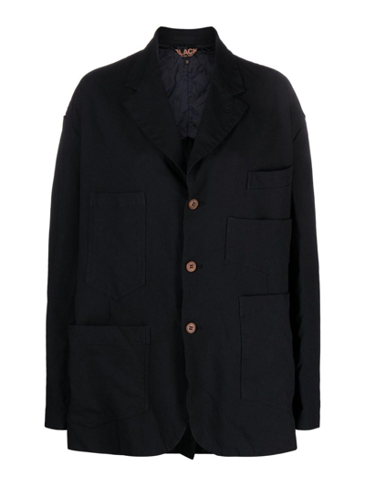 Comme Des Garçons Single-breasted Wool Jacket In Black