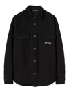 Palm Angels Logo Embroidered Buttoned Shirt In Black