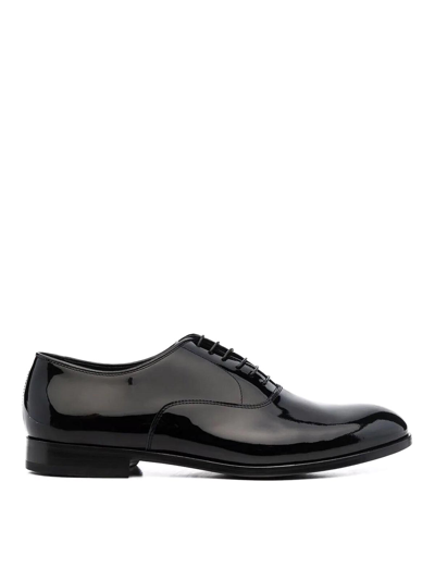 Doucal's Oxford Lace Up Shoes In Negro