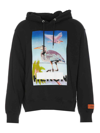 Heron Preston Censored Graphic-print Cotton Hoodie In Black