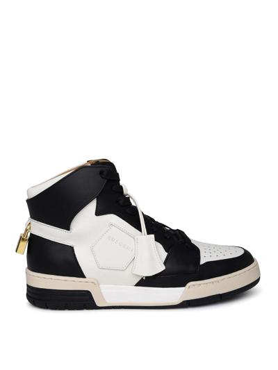 Buscemi Man Trainers Black Size 13 Soft Leather In White