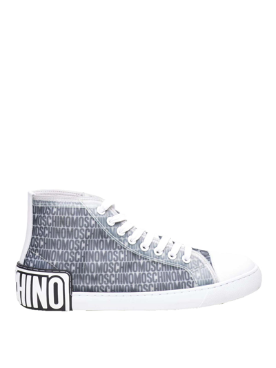Moschino Lost And Found Web High Sneakers In Multicolour