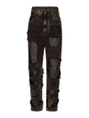 Dolce & Gabbana Straight-leg Jeans With Silk Twill Interior In Black