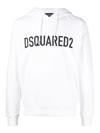 Dsquared2 Logo Cotton Hoodie In White