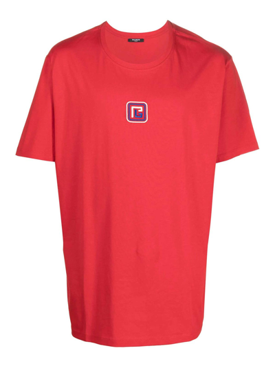 Balmain T-shirt In Rojo