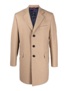 Fay Easy Db Single-breasted Layered Coat In Beige