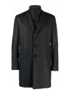 Fay Easy Db Single-breasted Layered Coat In Negro