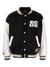 Gcds Two-tone Logo-patch Bomber Jacket In Black
