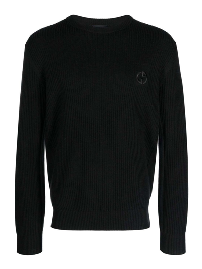 Giorgio Armani Jumper Roundneck In Black