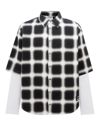 Marcelo Burlon County Of Milan Blurred Windowpane-print Shirt In Black