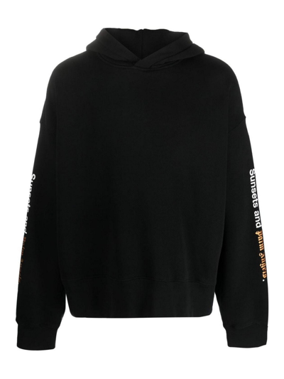 Palm Angels Sunsets Hoody Black White