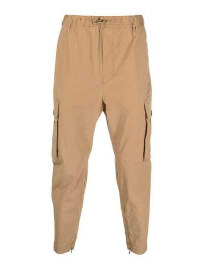 Dsquared2 Drawstring Tapered Trousers In Beige