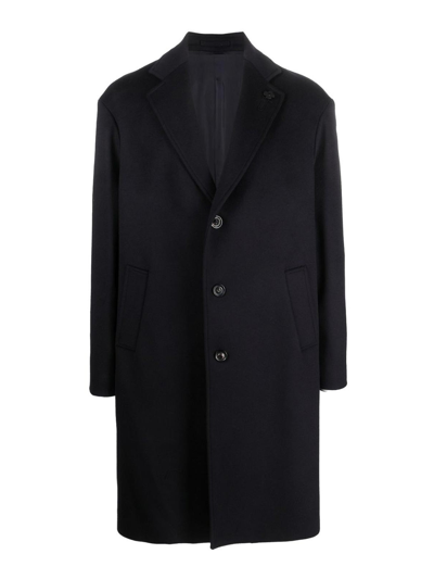 Lardini Single-breasted Coat In Black