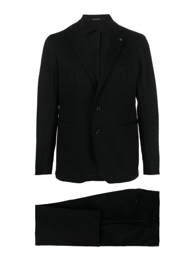 Tagliatore Notched-lapel Single-breasted Suit In Negro