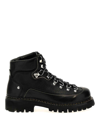 Dsquared2 Canadian Hiking Boots In Nero