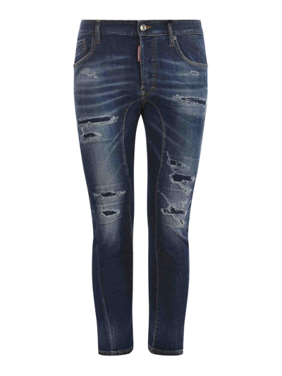 Dsquared2 Jeans  Tidy Biker In Denim In Blue