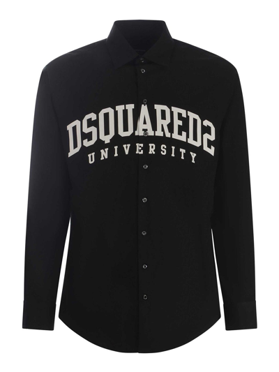 Dsquared2 Shirt  University In Cotton In Black