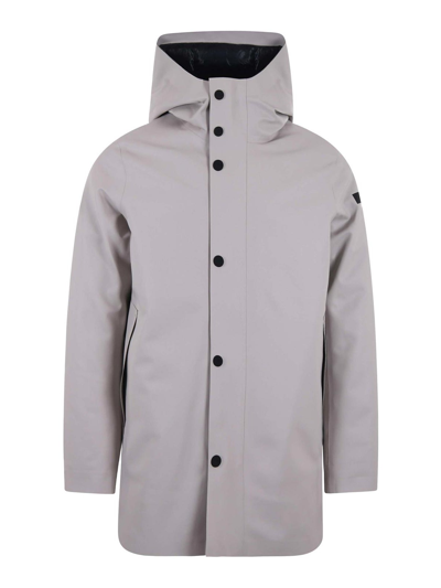 Rrd Roberto Ricci Designs Rubber Double Parka Jkt In Light Grey