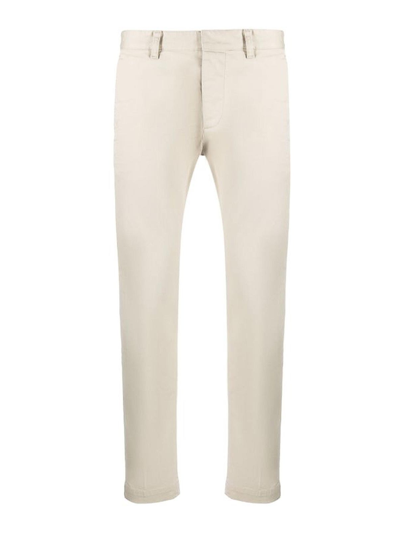 Dsquared2 Low-rise Slim-fit Cotton Chinos In Beis