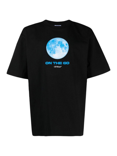 Off-white Onthego Moon Slim Cotton T-shirt In Multicolour